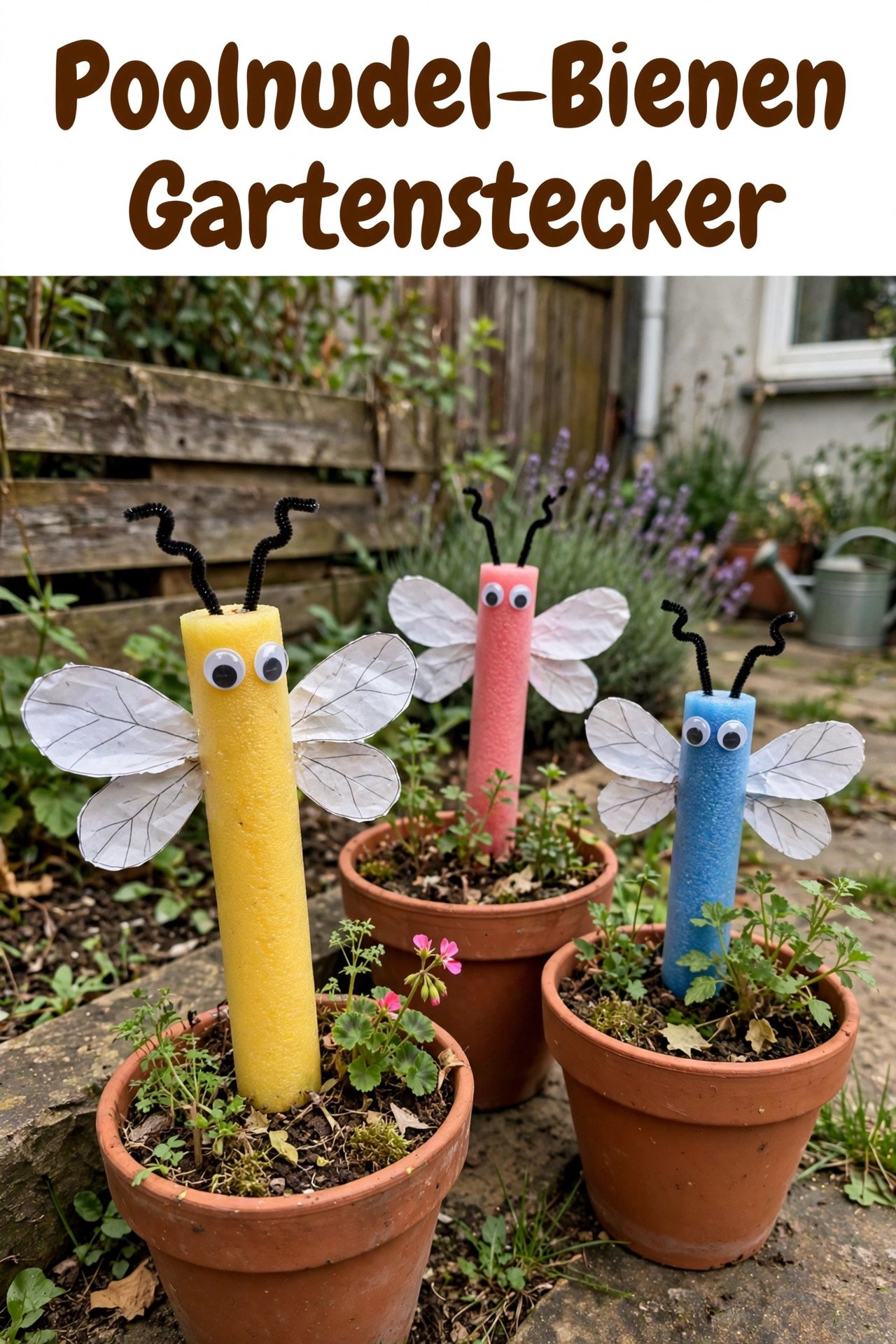 Poolnudel-Bienen Gartenstecker